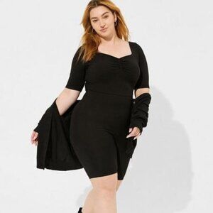Torrid - 9 Inch Sweetheart Short Sleeve One Piece in Deep Black​​​